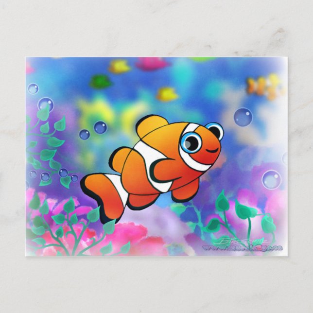 Happy Clown Fish Postcard (Front)