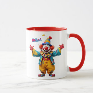 Happy clown with big smile. mug