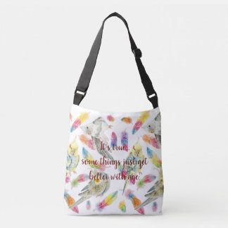 Happy cockatiel's life crossbody bag