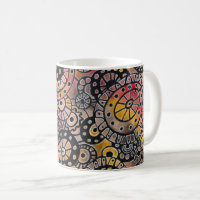Happy Coffee Acrylic Hand Painted Rustic Modern
