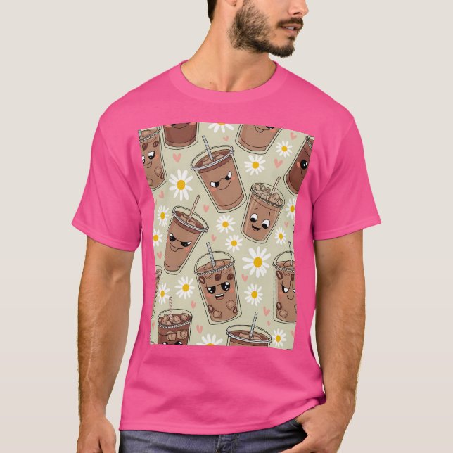 Happy Coffee Cups T-Shirt (Front)