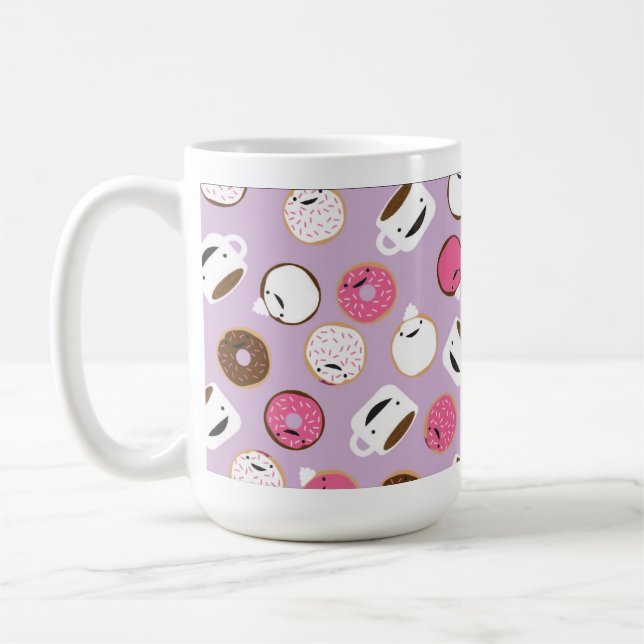 happy coffee & doughnuts mug (Left)