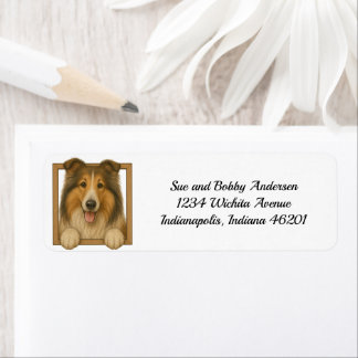 Happy Collie Return Address Label