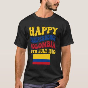 Happy Colombia Independence Day Colombian Flag Men T-Shirt