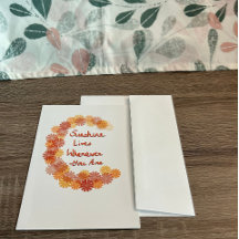 Happy Colorful Floral Garland Greeting Card