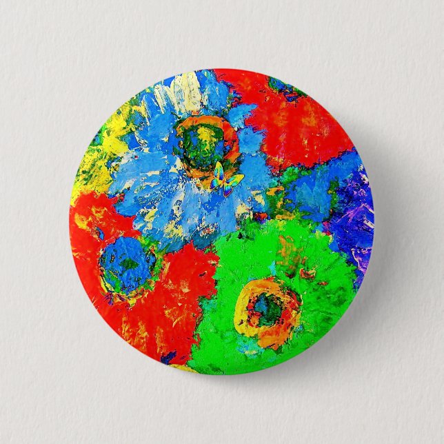 HAPPY COLORS 6 CM ROUND BADGE (Front)