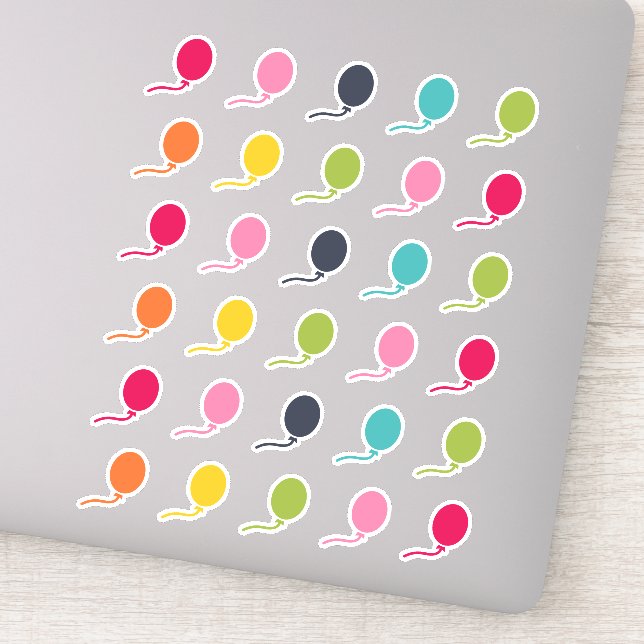 Happy Colours | Birthday Balloon Planner Stickers (Detail)