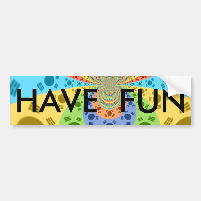 Happy Colours Bumper Sticker Template (Front)