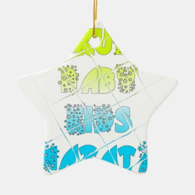 Happy Colours Hakuna Matata Hakunamatata Gift star Ceramic Tree Decoration (Front)