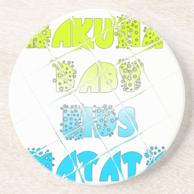 Happy Colours Hakuna Matata Hakunamatata Gift star Coaster (Front)