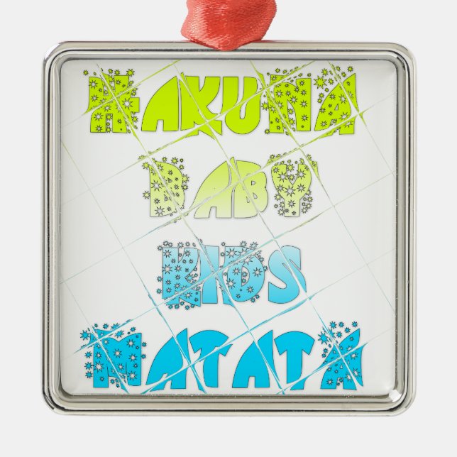 Happy Colours Hakuna Matata Hakunamatata Gift star Metal Tree Decoration (Front)