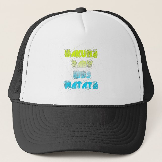 Happy Colours Hakuna Matata Hakunamatata Gift star Trucker Hat (Front)