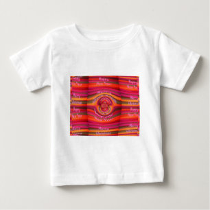 Happy Colours Merry Christmas Happy New Year  Desi Baby T-Shirt