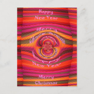 Happy Colours Merry Christmas Happy New Year  Desi Holiday Postcard