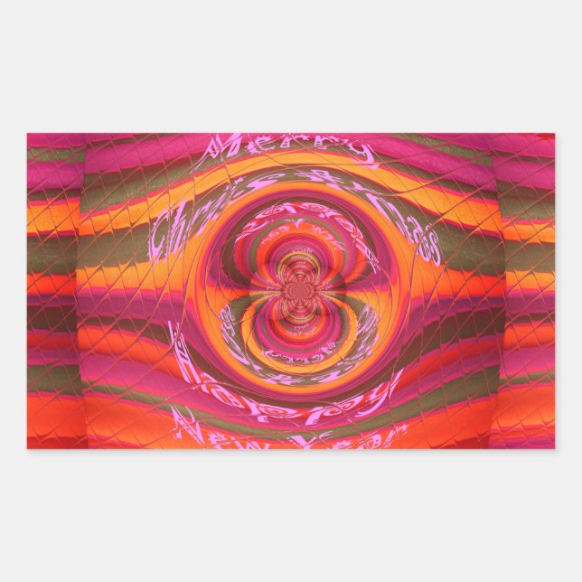 Happy Colours Merry Christmas Happy New Year  Desi Rectangular Sticker (Front)