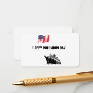 HAPPY COLUMBUS DAY ENCLOSURE CARD