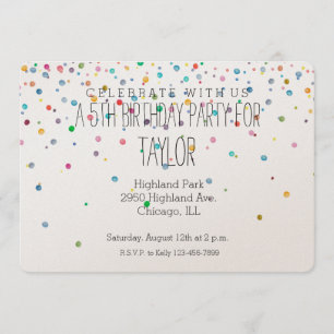 Happy Confetti Dots Invitation