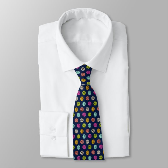 Happy Confetti Party Polka Dot Tie (Tied)