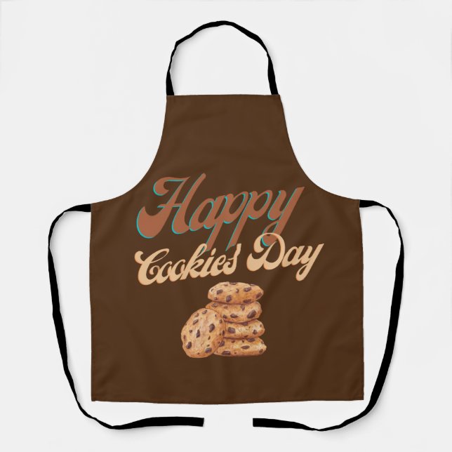 Happy Cookies Day, National Cookie Day Apron (Front)