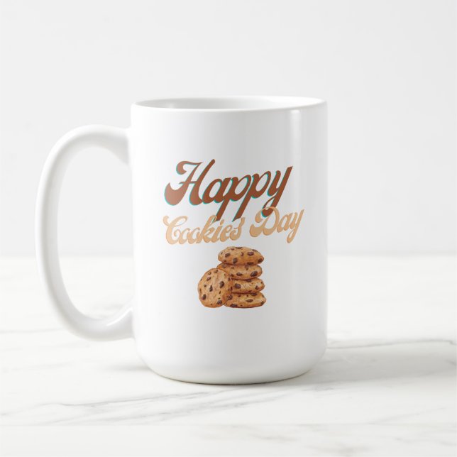 Happy Cookies Day, National Cookie Day Coffee Mug (Left)