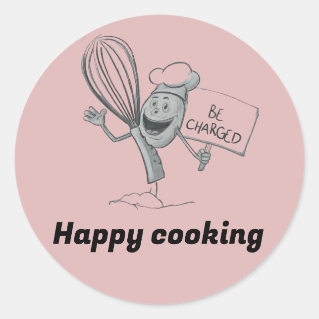 Happy cooking Sticker (Front)