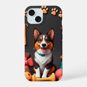 🐶 Happy Corgi Energy Cheerful Fluffy Pup Vibes ✨ iPhone 15 Case