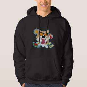 Happy Corgi Summer Hoodie