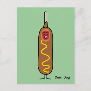 Happy Corn Dog Postcard