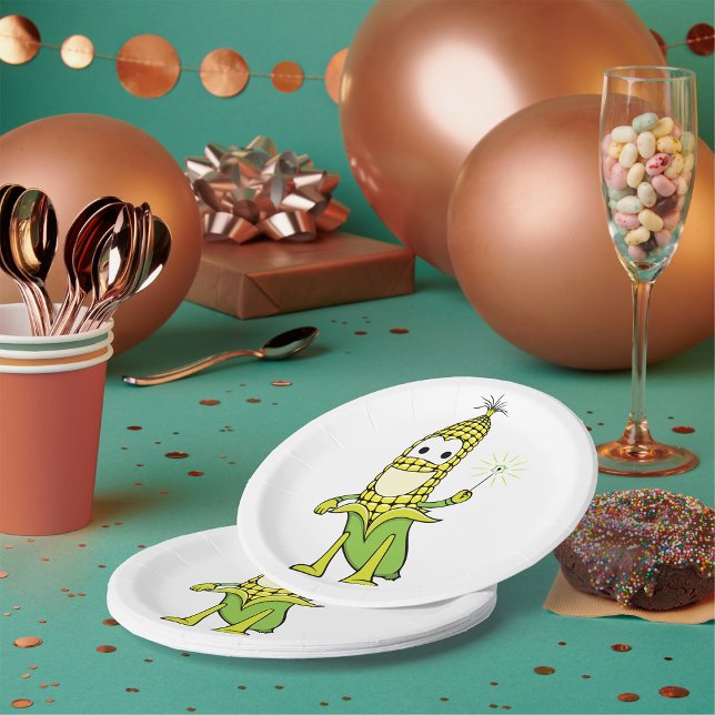 Happy Corn Paper Plate (Creator Uploaded)