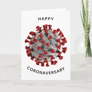 Happy coronaversary covid virus card photo