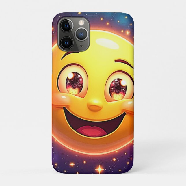 Happy Cosmic Eyes Emoji Case-Mate iPhone Case (Back)