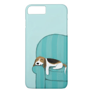 Happy Couch Dog   Cute Beagle   Fun Animal Art iPhone 8 Plus/7 Plus Case