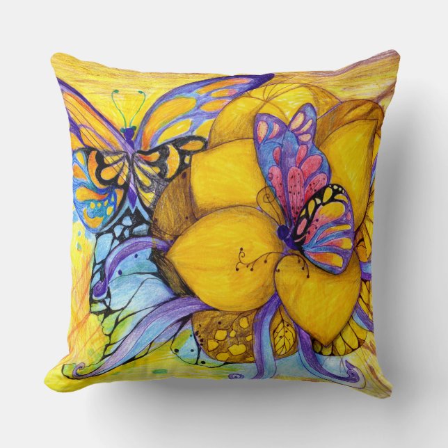 "Happy couple" Throw Pillow (Front)