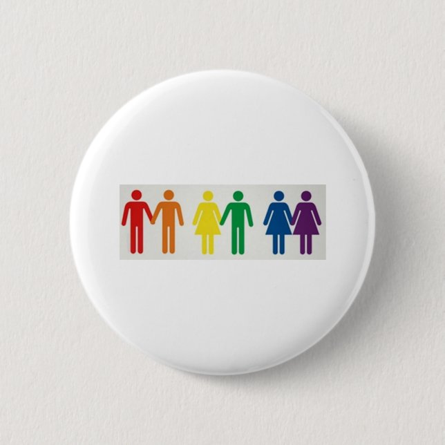 Happy couples 6 cm round badge (Front)
