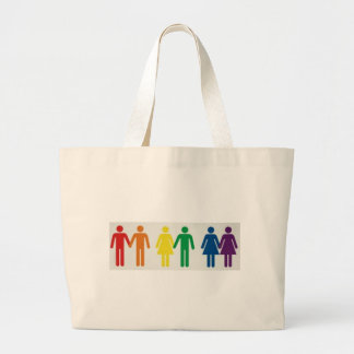 Happy couples large tote bag