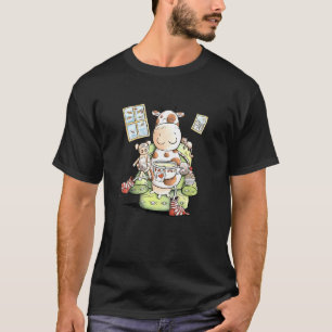 Happy Cow Chills At Home I Comfort Chill Out Farm T-Shirt