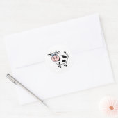 Happy Cow Classic Round Sticker (Envelope)