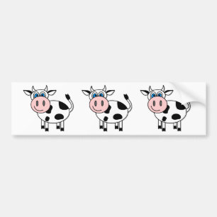 Happy Cow - Customisable! Bumper Sticker