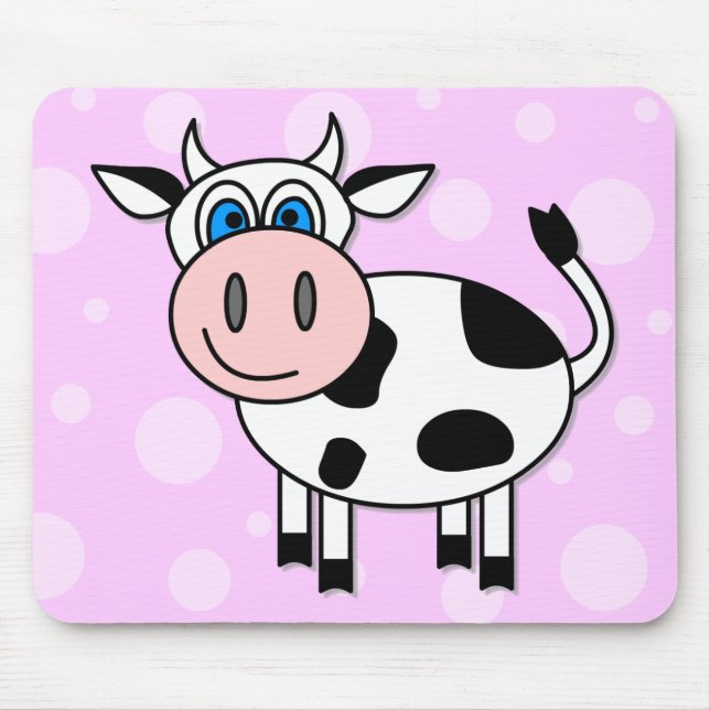 Happy Cow - Customisable! Mouse Mat (Front)