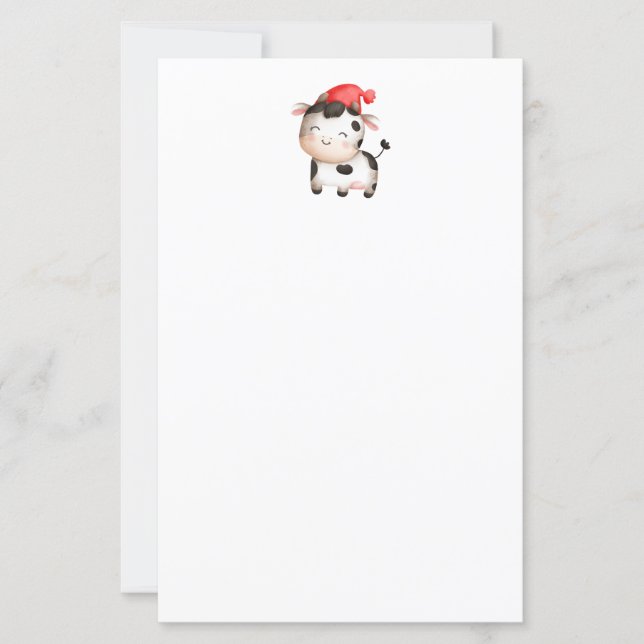 Happy Cow in a Cute Red Hat (Front)