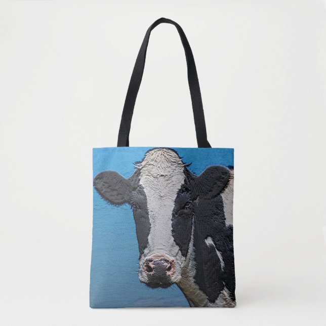 Happy Cow Portrait Tote Bag (Front)