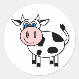 Happy Cow Sticker - Customisable!