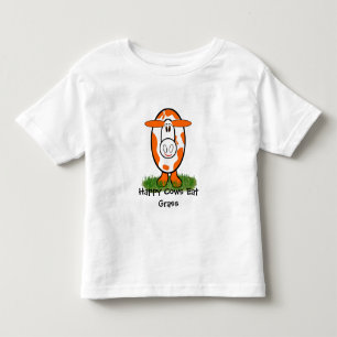 Happy Cows Eat Grass - - Customised - Customised Toddler T-Shirt