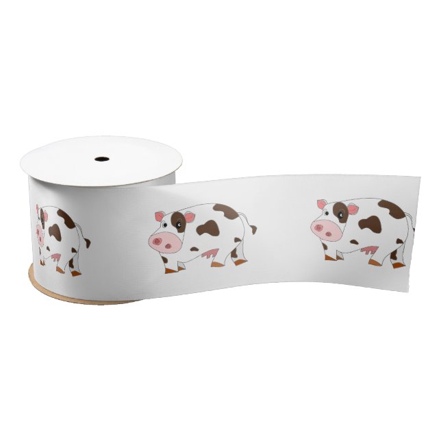 Happy Cows Satin Ribbon Cartoon (Spool)