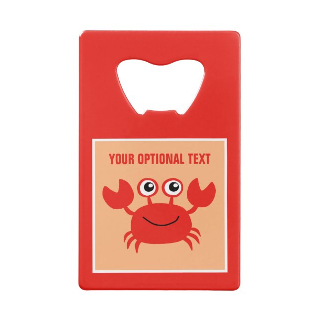 Happy Crab custom bottle opener (Back)