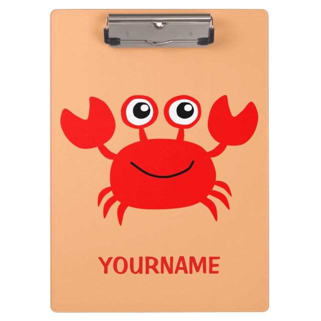 Happy Crab custom clipboard (Front)