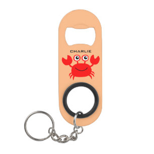 Happy Crab custom monogram bottle opener