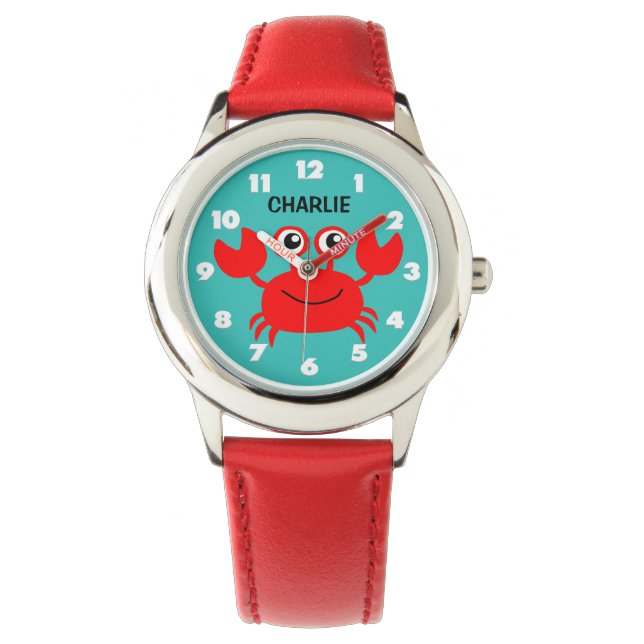 Happy Crab custom monogram watches (Front)