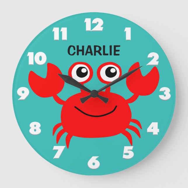 Happy Crab custom wall clock (Front)