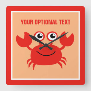 Happy Crab custom wall clock